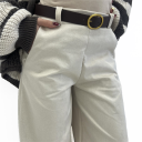 pantalone modello balloon alcantara